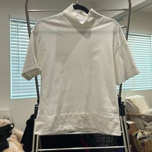 ZARA Women’s Mock Neck Blouse Shirt in White, Size: S